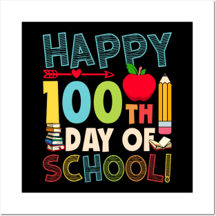 100th Day of School Teachers Kids Child Happy 100 Days Posters and Art